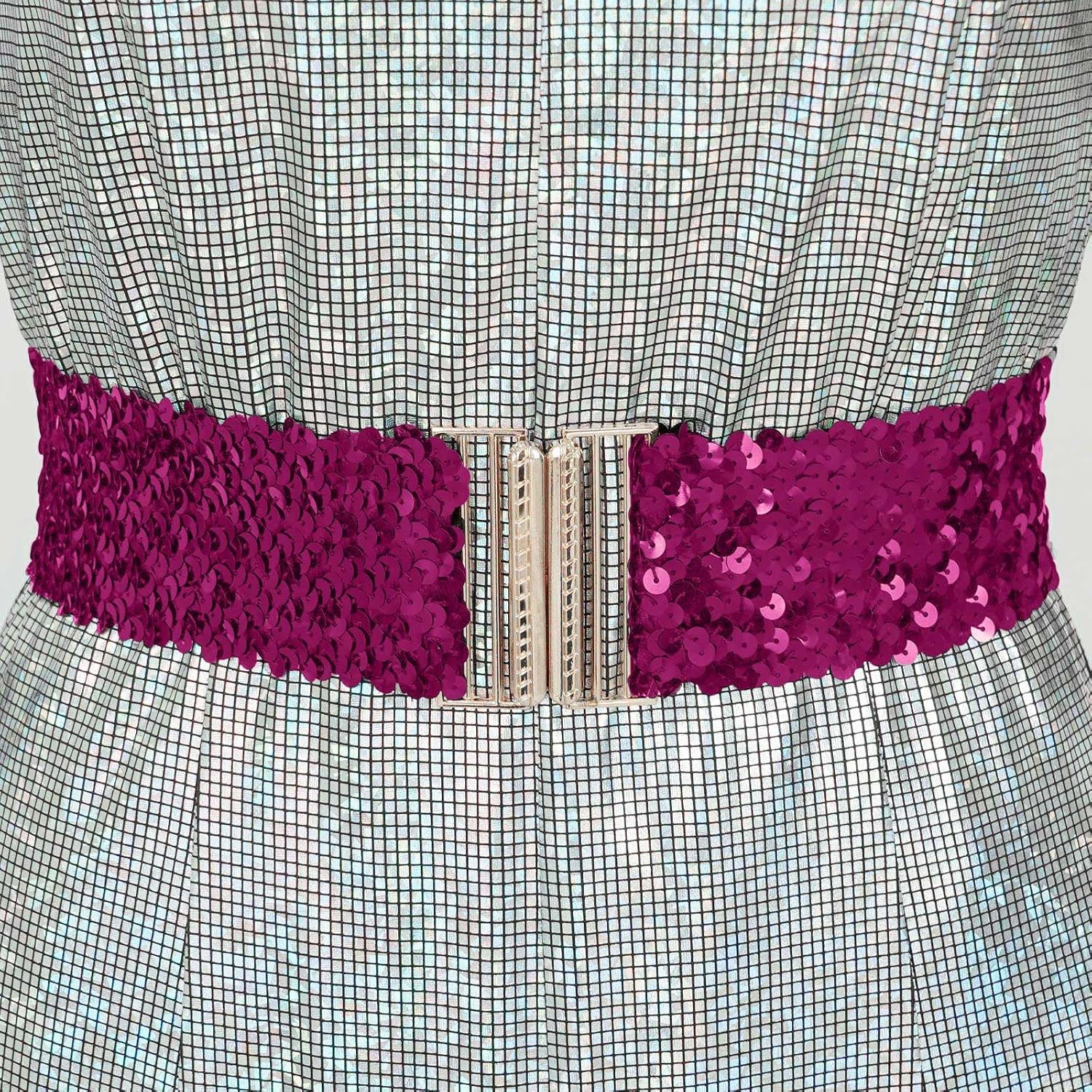 70s Disco Outfits For Women Sparkle Flare Jumpsuit Party Costume For Adult Women
