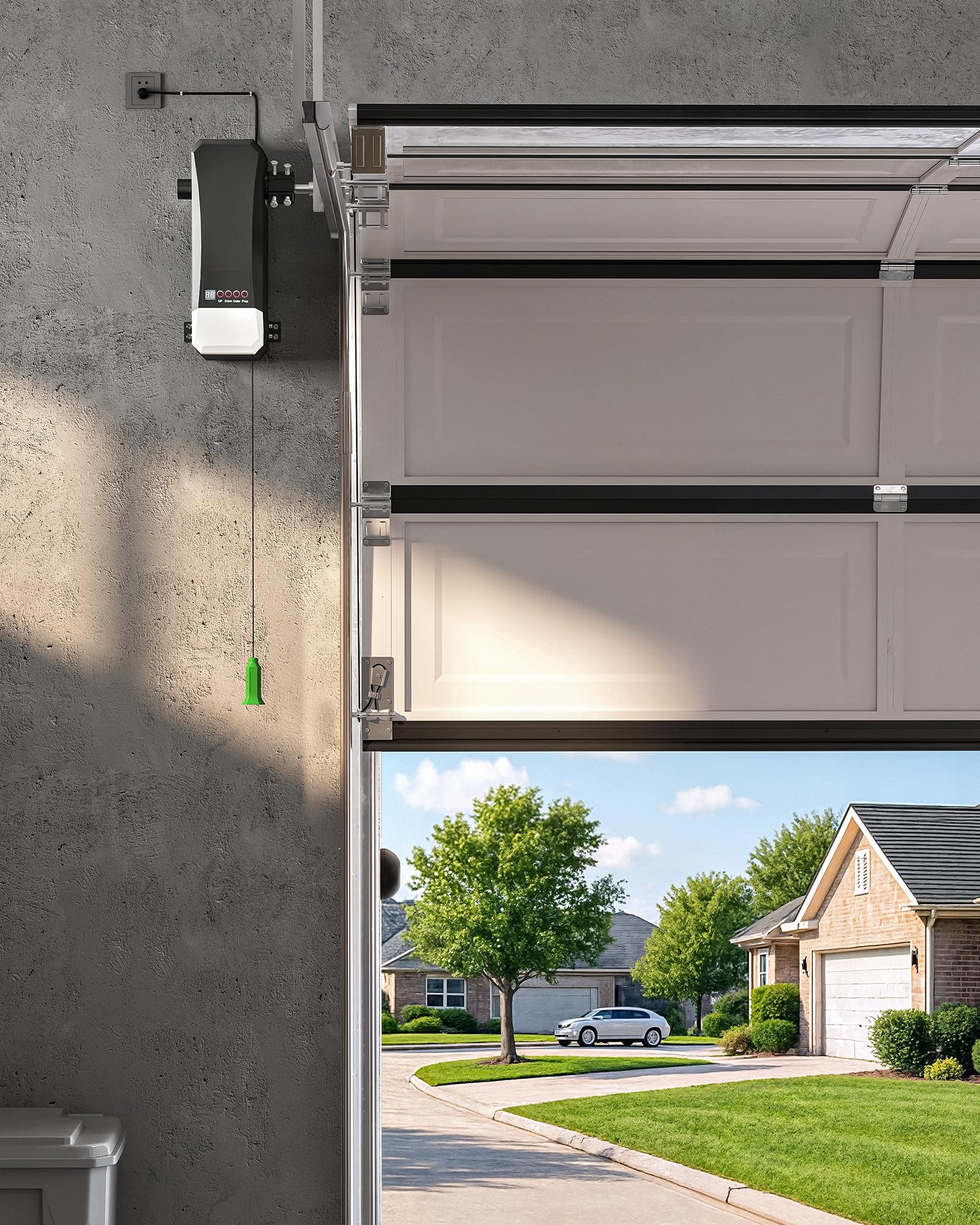 ZUMI Apriporta automatico per garage, apriporta da garage a parete con sensori a infrarossi di backup manuali, telecomandi, dispositivo di accesso intelligente per garage, per apertura e chiusura