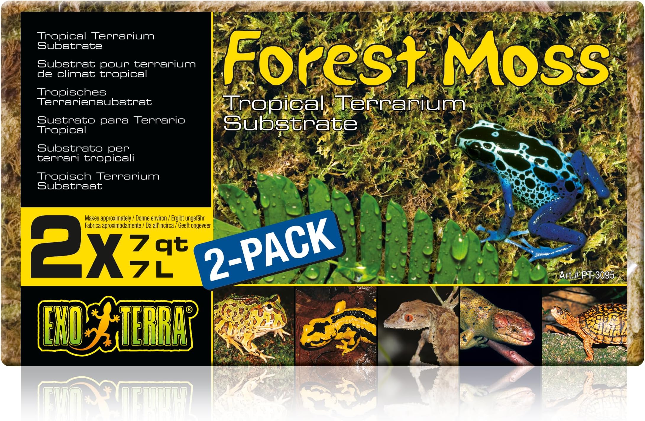 Exo Terra Forest Plume Moss, 7 Quarts, 2-Pack