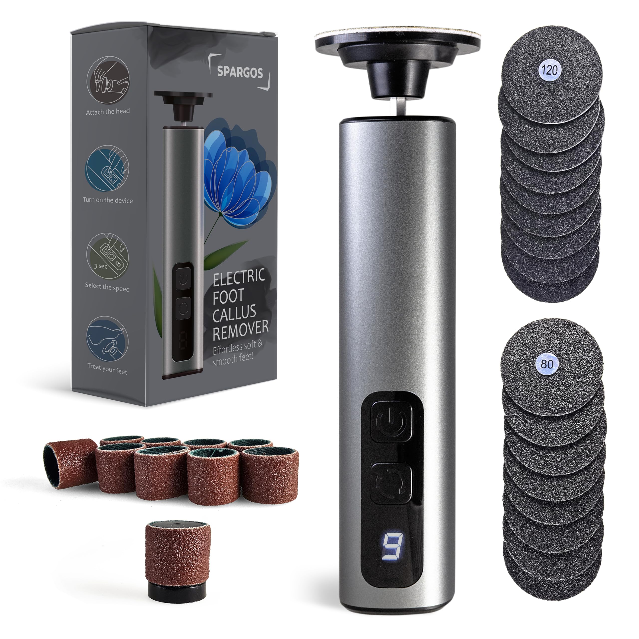 Amazon.com : Spargos Electric Foot Callus Remover – Rechargeable