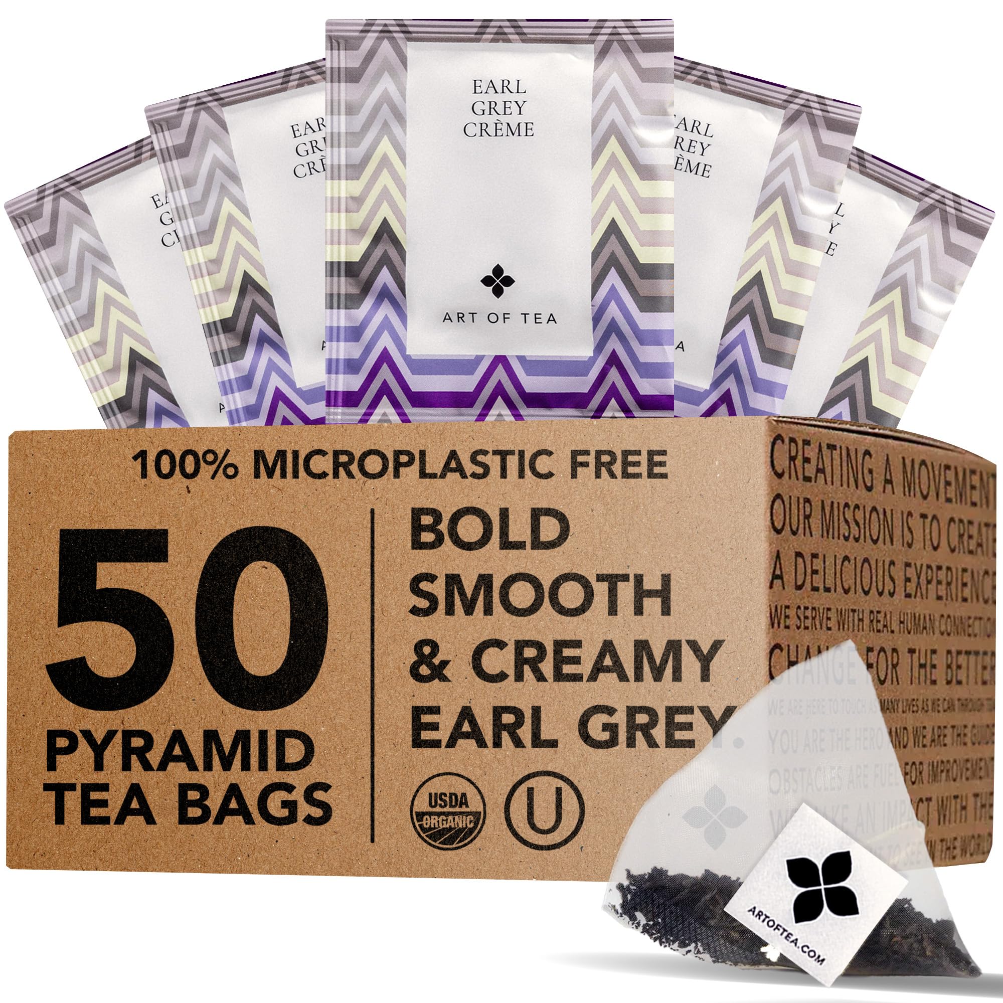 Organic Earl Grey Crème Tea| 50 Eco Friendly Assorted Tea Bags