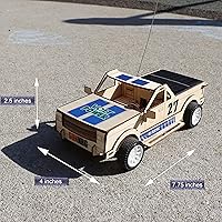 Vista 7 de Kit híbrido de coche solar RC – Rompecabezas 3D de madera con control remoto, energía solar y batería – Proyectos STEM para niños y adultos