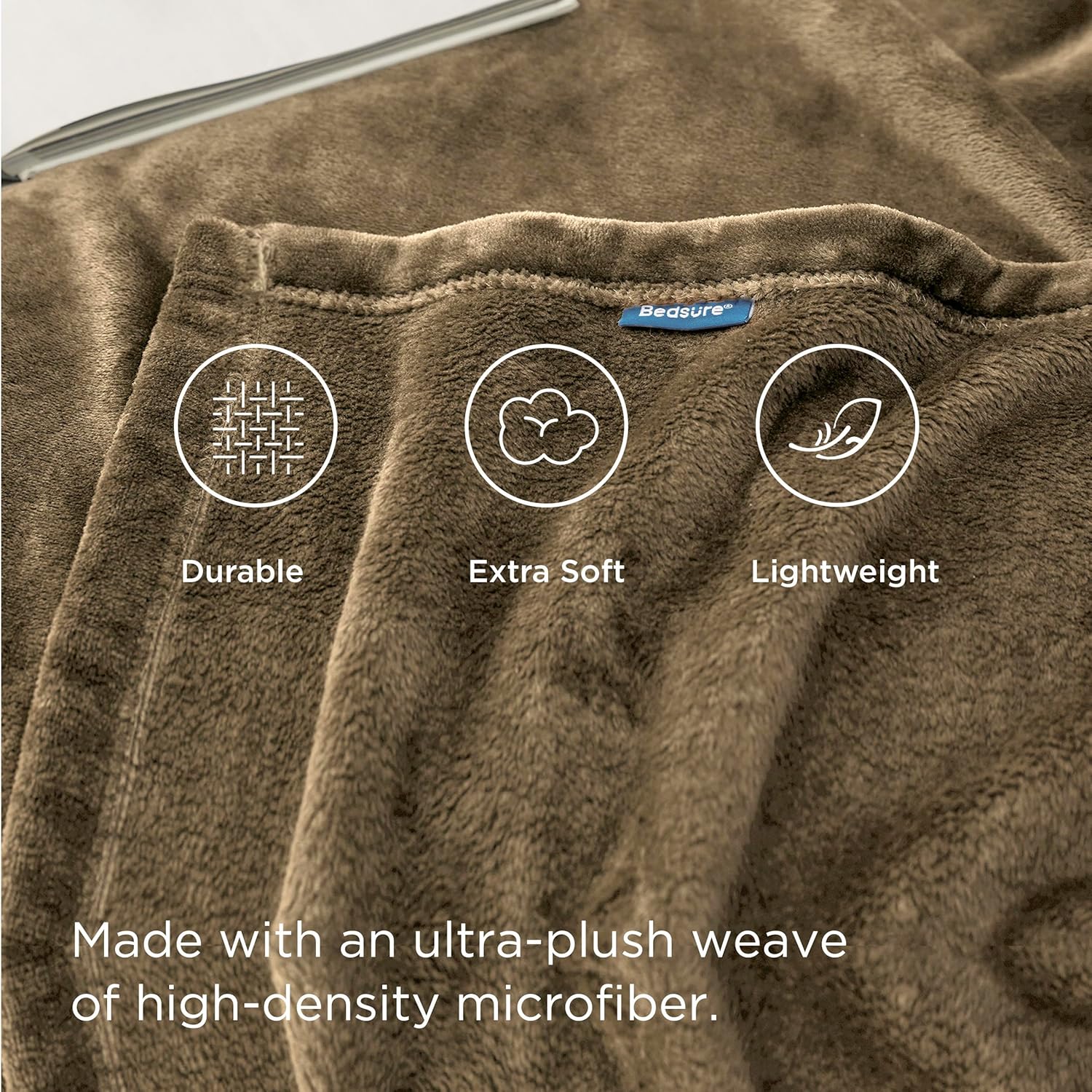 Bedsure Fleece Blankets King Size Camel&King Size Blanket for Bed,108x90 Inches