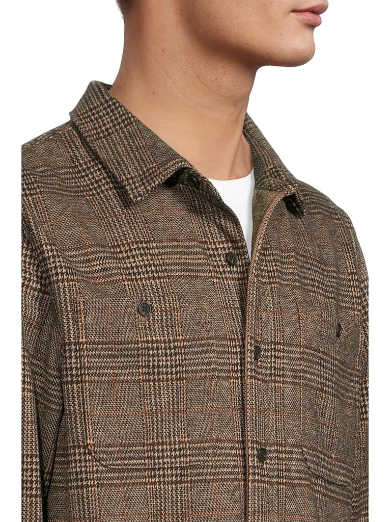Brown Liverpool Los Angeles Knit Long Sleeve Button Up Shirt