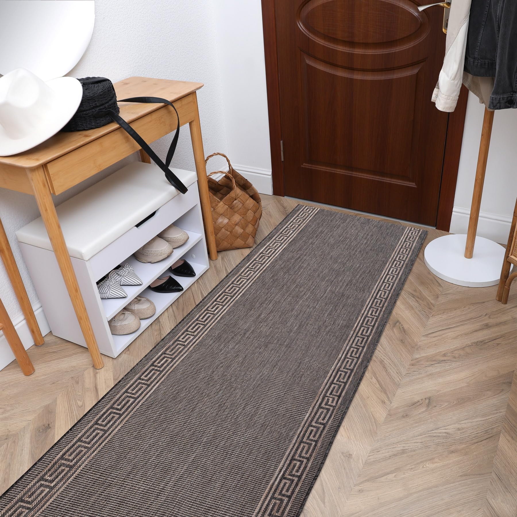 rugsx Tapis de Couloir SION 20446 Cuisine terrasse Natural Beige 120x380 cm