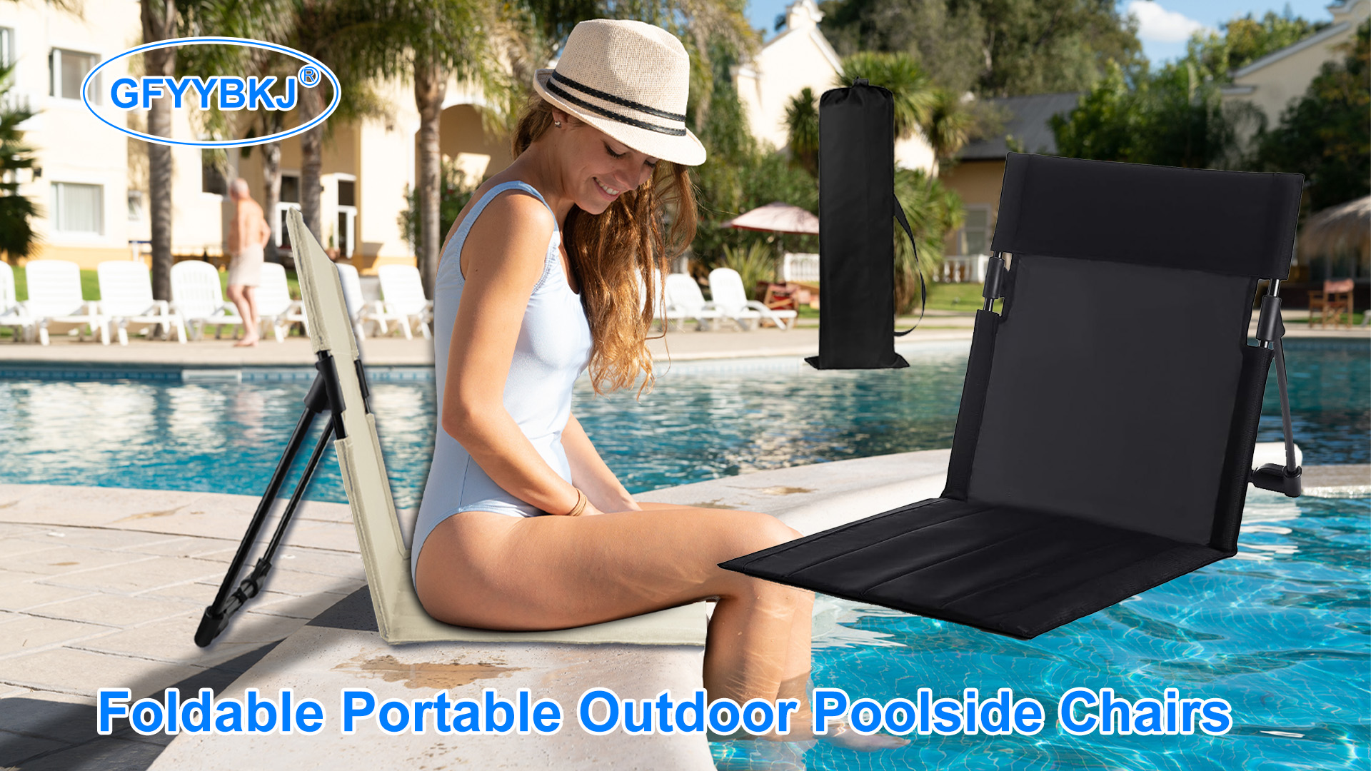 Amazon.com: GFYYBKJ Foldable Seat for Poolside Chairs, Portable