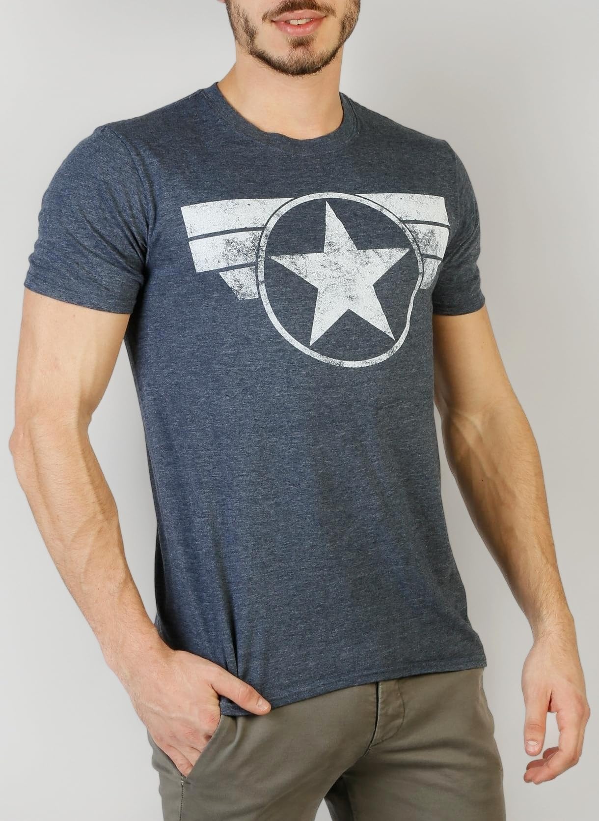 Men's Captain America Cap Logo T-Shirt