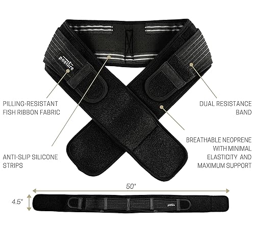 Miniatura 5 de Sacroiliac Hip Belt for Women and Men That Alleviates Sciatic, Pelvic, Lower Back, Leg and Sacral Nerve Pain Caused by Si Joint Dysfunction Negro