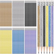 TecUnite 60 Pcs HB Pencils #2 Unsharpened Wood Pencils, Dark Colors