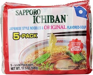 Sapporo Ichiban Original Soy Sauce Ramen Noodles, Stickerless Pack of 6 - Authentic Japanese Instant Noodles, Trans Fat-Free