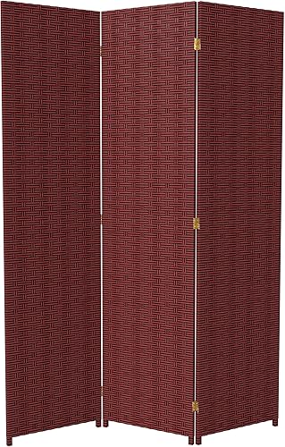 Miniatura 9 de Red Lantern Divisor de habitación de 8 paneles de fibra tejida de 6 pies de alto, color moca oscuro Mocha oscuro,Negro -,Blanco,Crema,Beige
