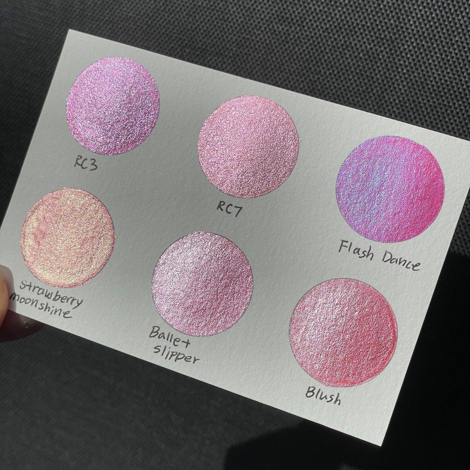 IUILE Handmade Watercolor Paints - Pink Half Pan Set (6 colors)