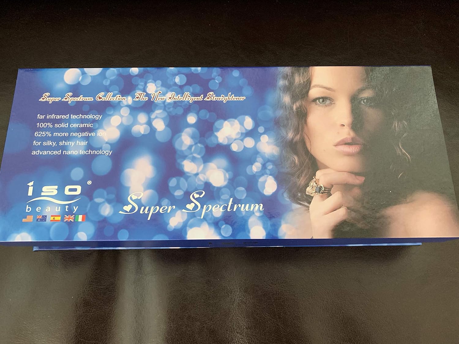 Best Iso Beauty Super Spectrum Collaction 100% Solid Ceramic Blue Hair Straightener