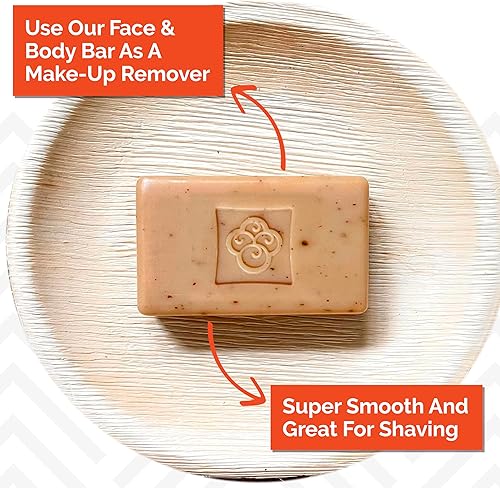 Miniatura 5 de sibu Jabón de espino cerval de mar, barra limpiadora facial y corporal con aroma cítrico (paquete de 3)  Hidrata la piel, reduce el enrojecimiento y