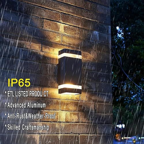 Miniatura 3 de Luces de pared para exteriores, del atardecer al amanecer, lámparas exteriores arriba y abajo, luces modernas para exteriores para garaje, puerta