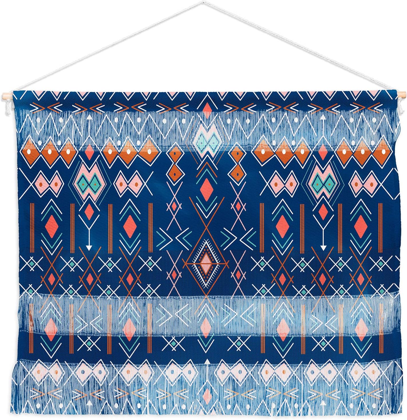 Deny Designs Nomadic Tribal Elements Marta Barragan Camarasa Fiber Wall Hanging, Small Landscape (22” x 16