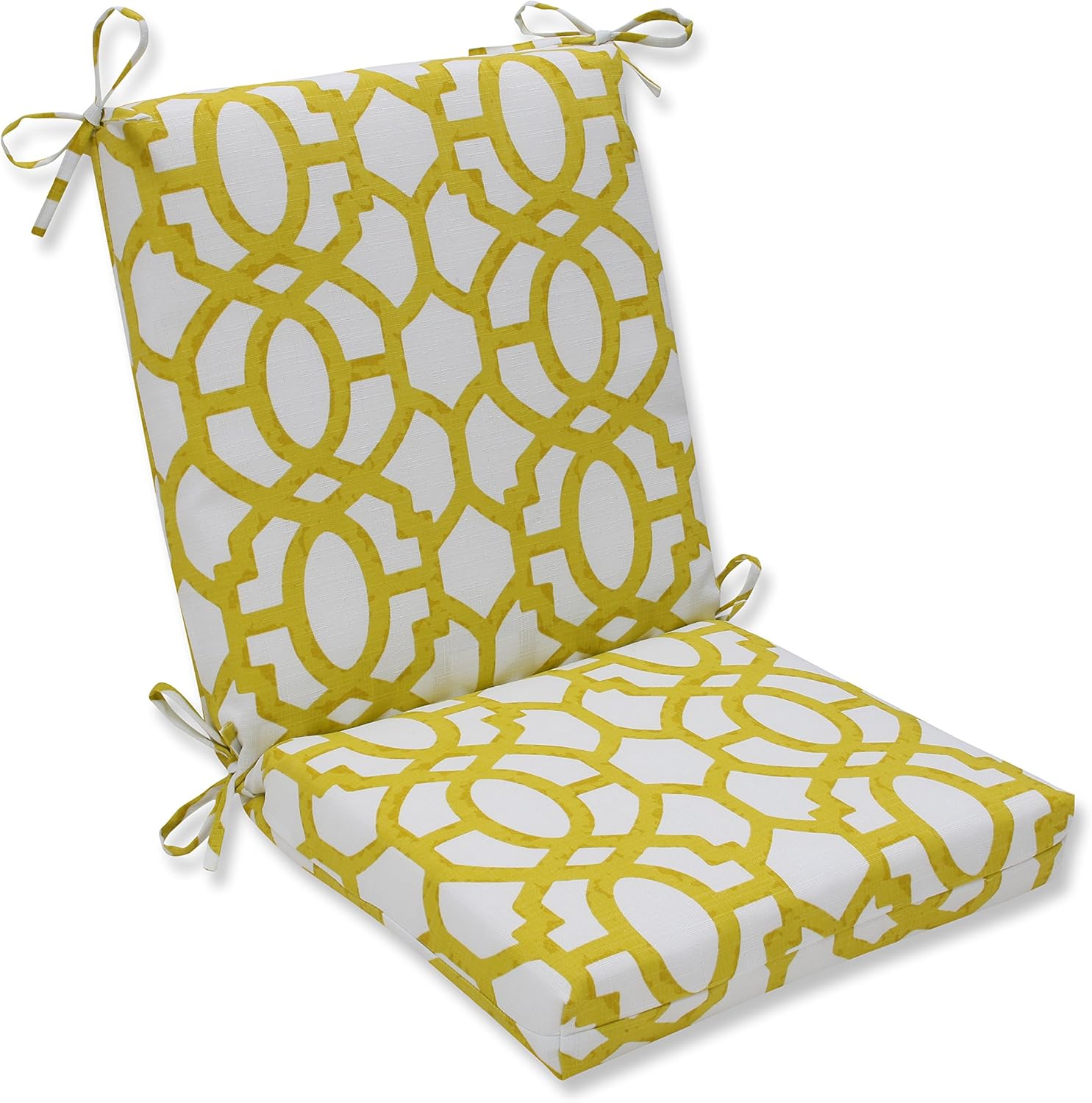 Pillow Perfect Outdoor/Indoor Nunu Geo Wasabi Squared Corners Chair