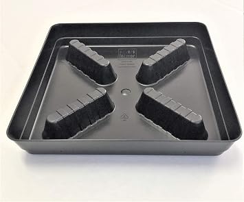 Square Plant Saucer Plastic Plant Trays with Plant Riser Pot Elevator for Indoor Plant pots and Outdoor Potted Plants Planter Tray Water Drainage drip Tray 13-inch by square farmer 50-Pack
