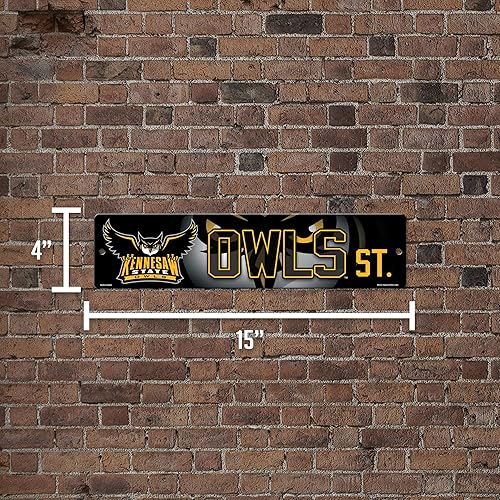 Vista 334 de Rico Industries Letrero de plástico de la NCAA de plástico de 4 x 16 pulgadas Alternativo