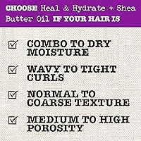 Vista 4 de Maui Moisture Heal & Hydrate + Shea Butter - Champú para reparar e hidratar profundamente el cabello rígido y rizado con aceites de coco y macademia.
