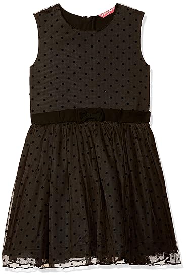 Amazon Brand - Jam & Honey Girls Polyester Skater Knee-Length Dress