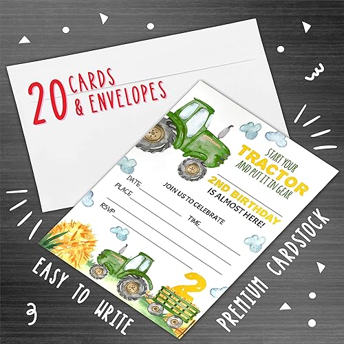 Miniatura 10 de Construction Zone Invitación para fiesta de cumpleaños, excavadora, camión volquete invitaciones para niños, adolescentes, niños y niñas, 20