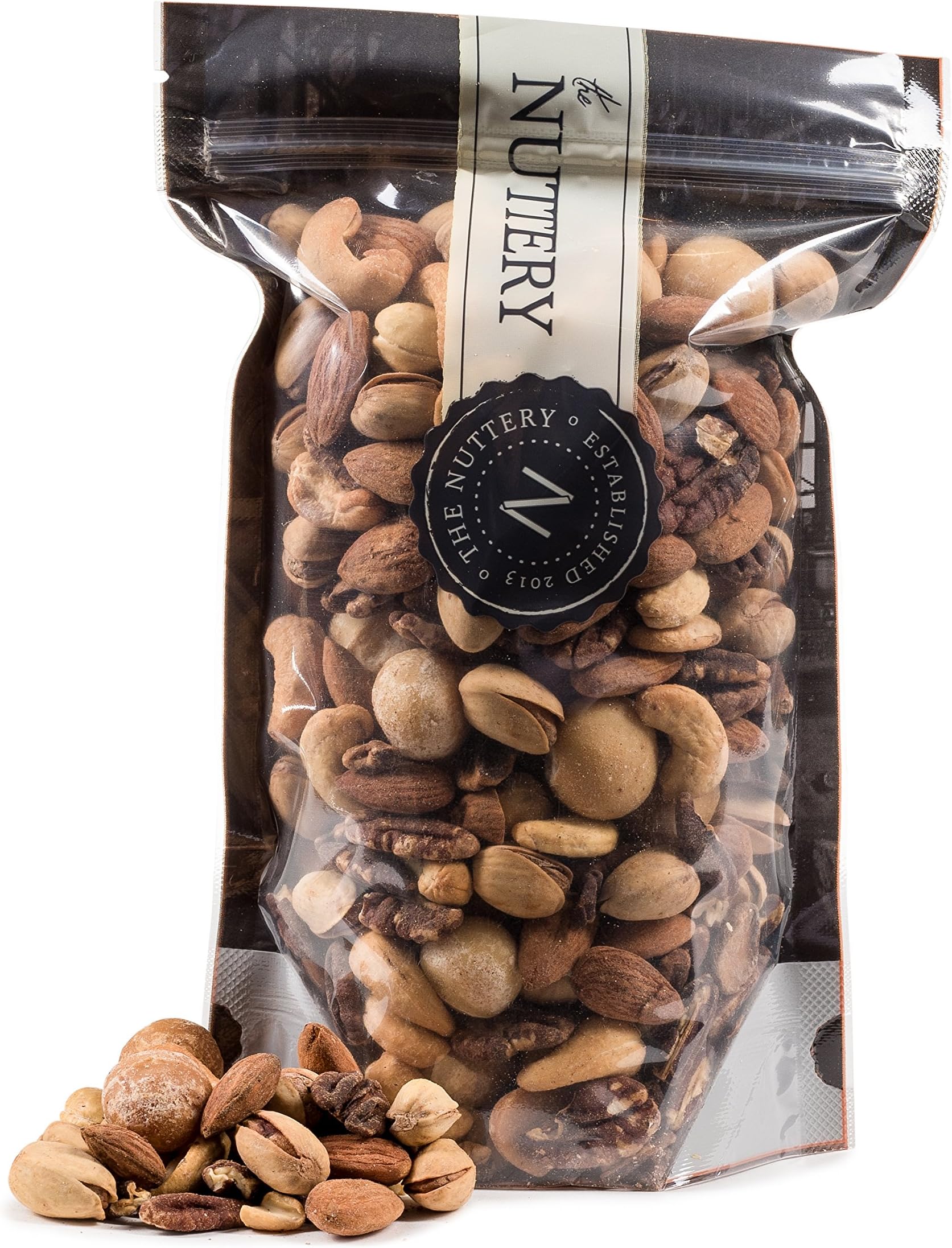 The Nuttery Roasted and salted Mixed Nuts - 16 ounce Pouch Bags (1lb)