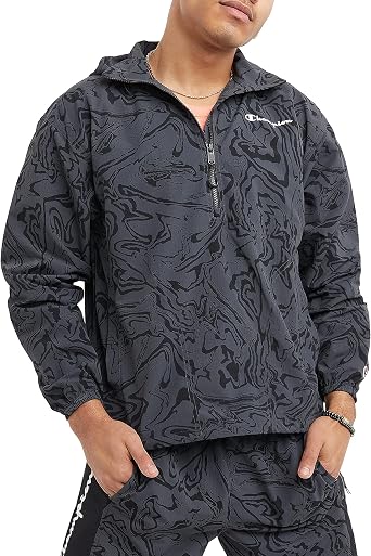 Champion Mens Jacket, Windbreaker Jacket for Men,anorak Jacket With Scuba Hood,water-resistant