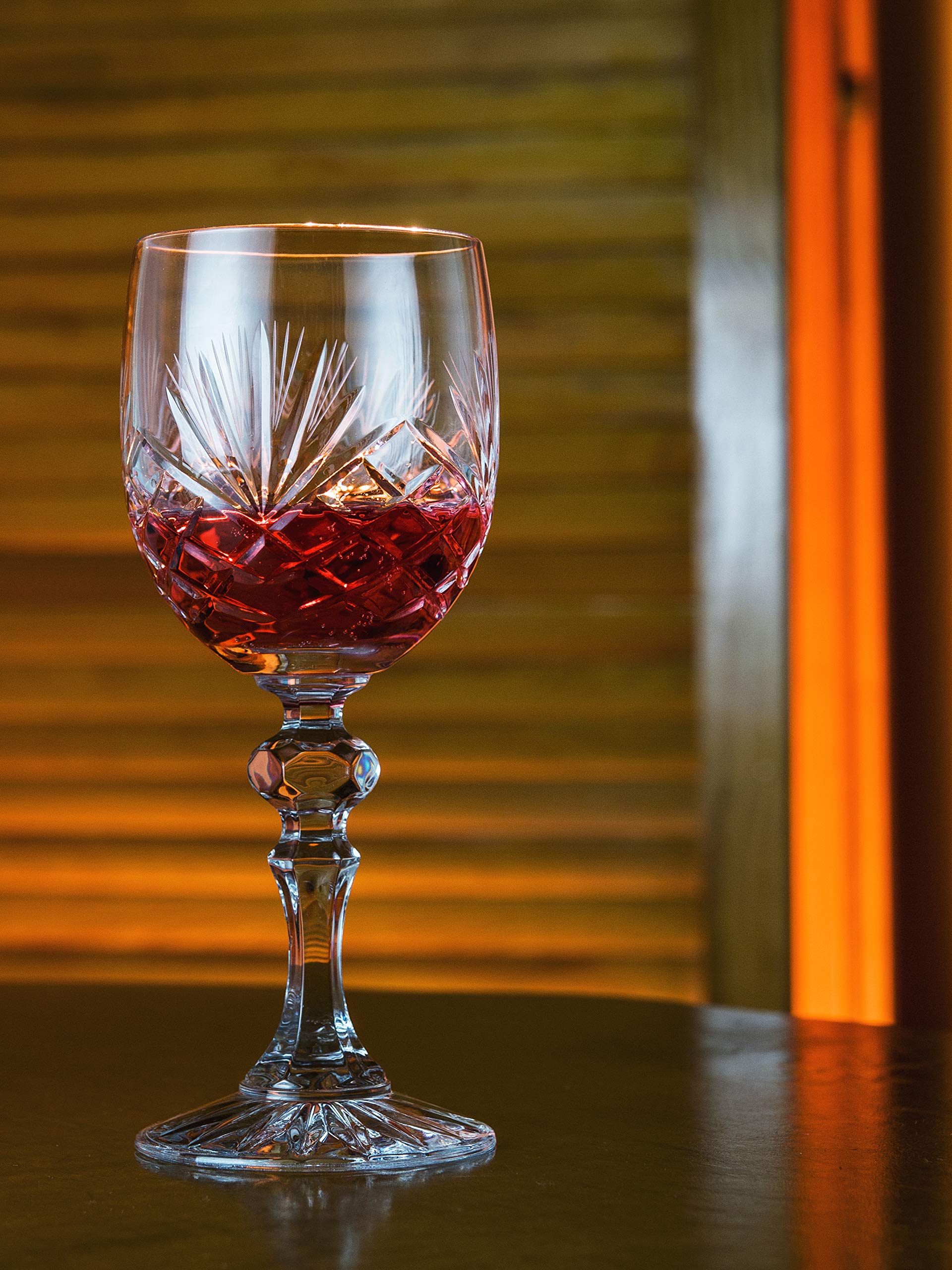 Barski Weinkelch, Kristall, 6 Stück, für Rot- oder Weißweingläser, handgeschnitten, 170 ml, europäische Qualität, hergestellt in Europa