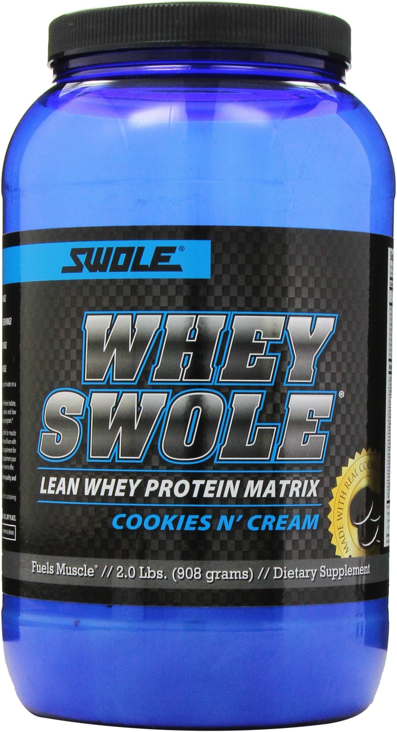 Swole Sports Nutrition Whey Protein, Cookies N' Cream, 2 Pound
