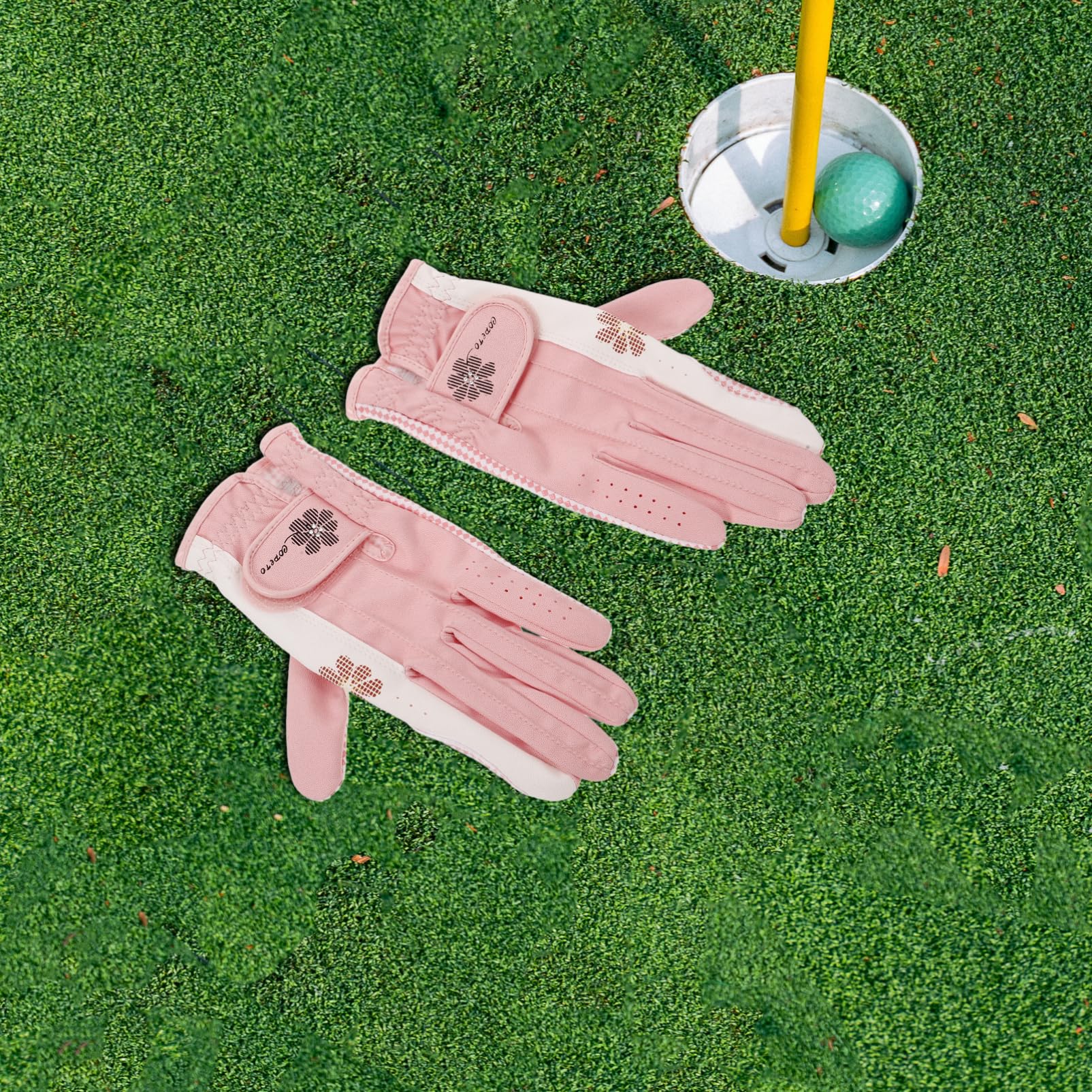 INOOMP Women's Golf Gloves Junior Breathable Antislip Golfing Gloves Hand Protector Sturdy Fit for Women