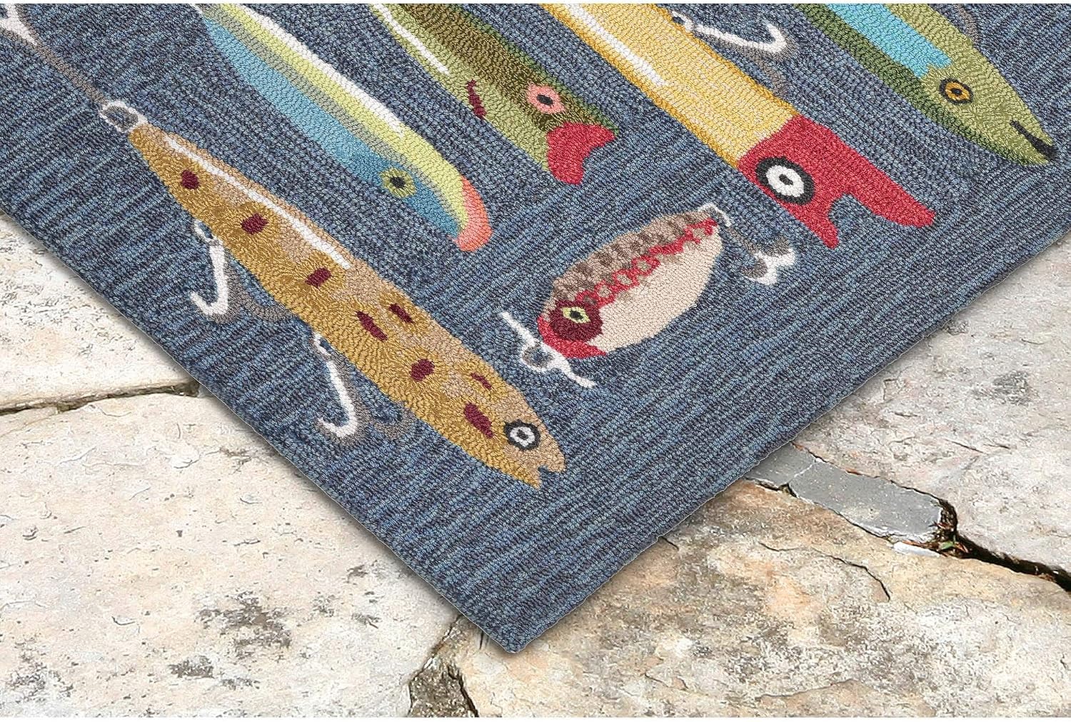Liora Manne Frontporch Indoor / Outdoor Rug – Dog Welcome Mats, Novelty Designs, Comfortable & Durable, Easy Care & Maintenance, UV Stabilized, 2'6 x 4' ,Playing Hooky