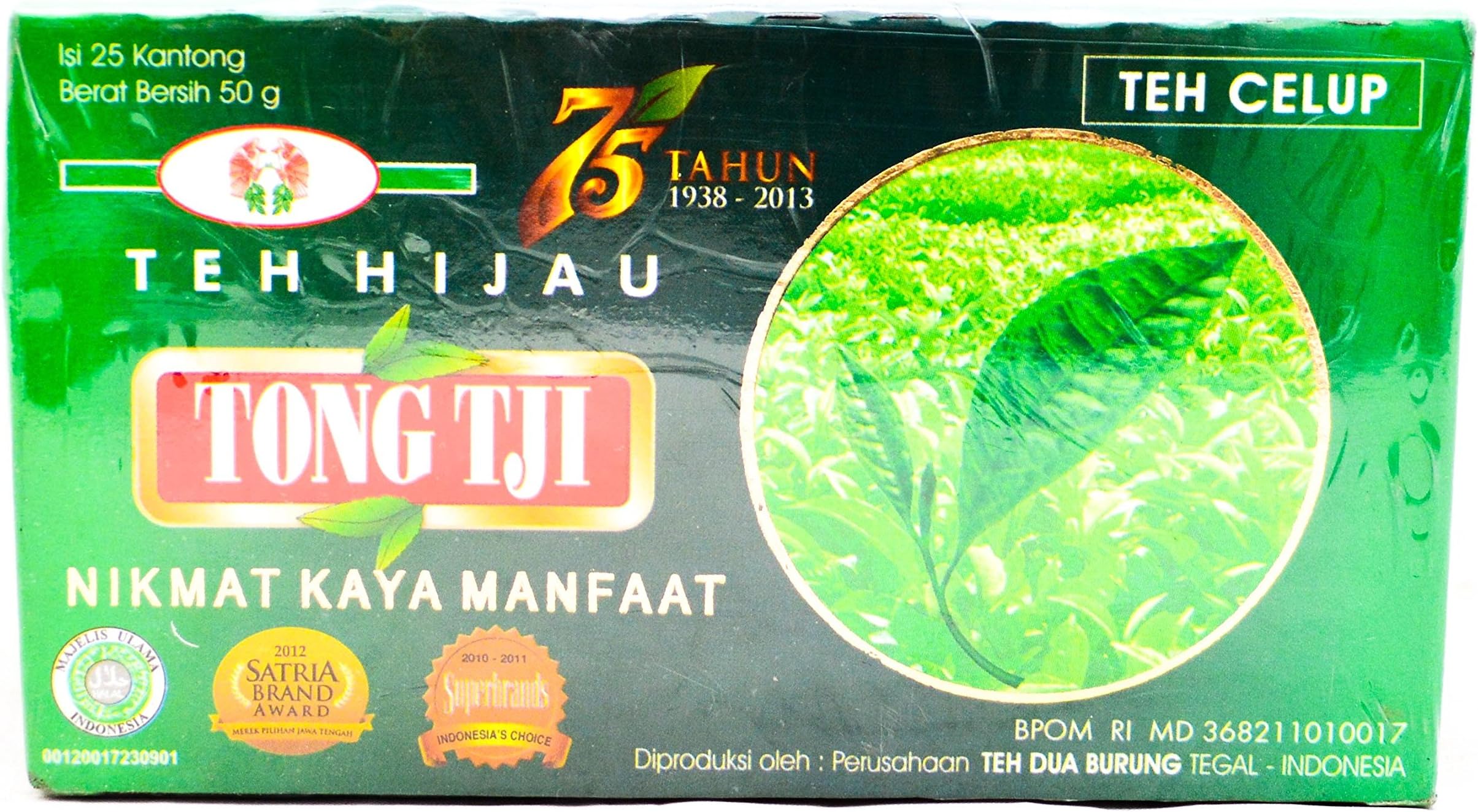 Tong Tji Green Tea 25-ct, 50 Gram