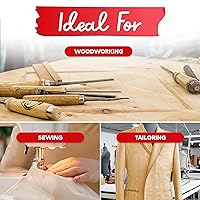 Vista 4 de XFasten Tape Measure with Adhesive Back, 0.5-Inch x 12-Feet (2-Pack) Left to Right Peel and Stick Measuring Ruler Tape for Workbench, Woodworking