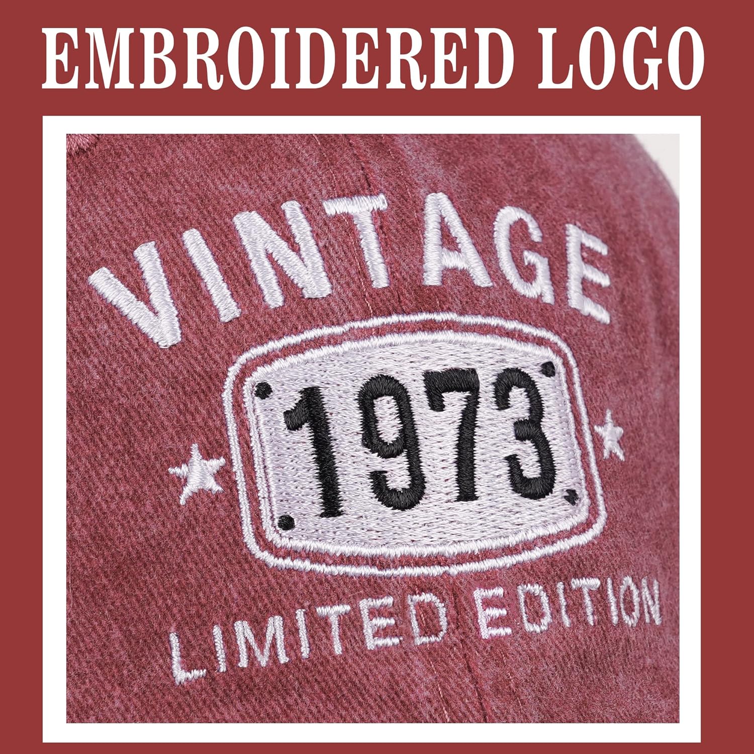 Miniatura 2 de Regalos de cumpleaños número 50 para hombres y mujeres, sombreros de 1973, gorra de béisbol bordada vintage de 50 años