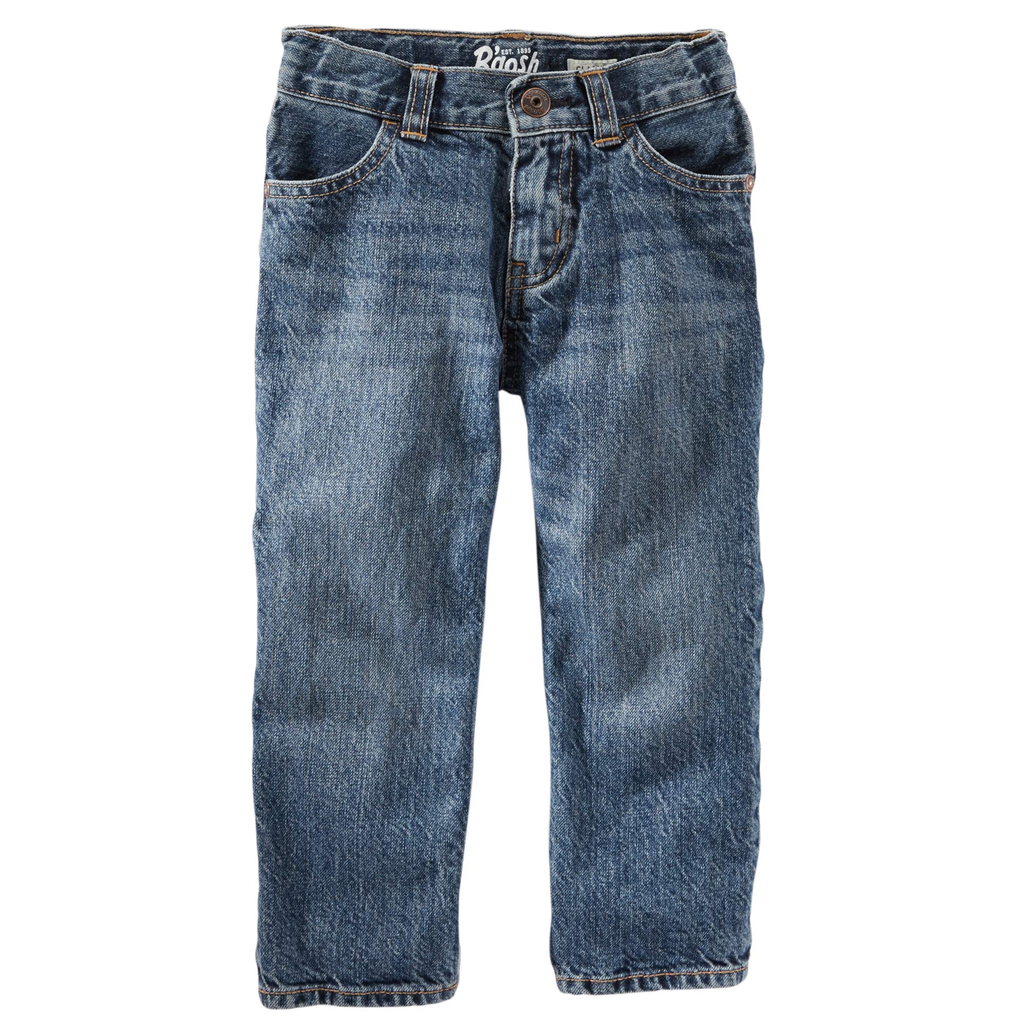 OshKoshKid's Boys Original B'gosh Classic Jeans - Tumbled Medium Faded Wash Denim Wear, Denim Cotton, Size: 4S (102cm - 108cm) - Blue
