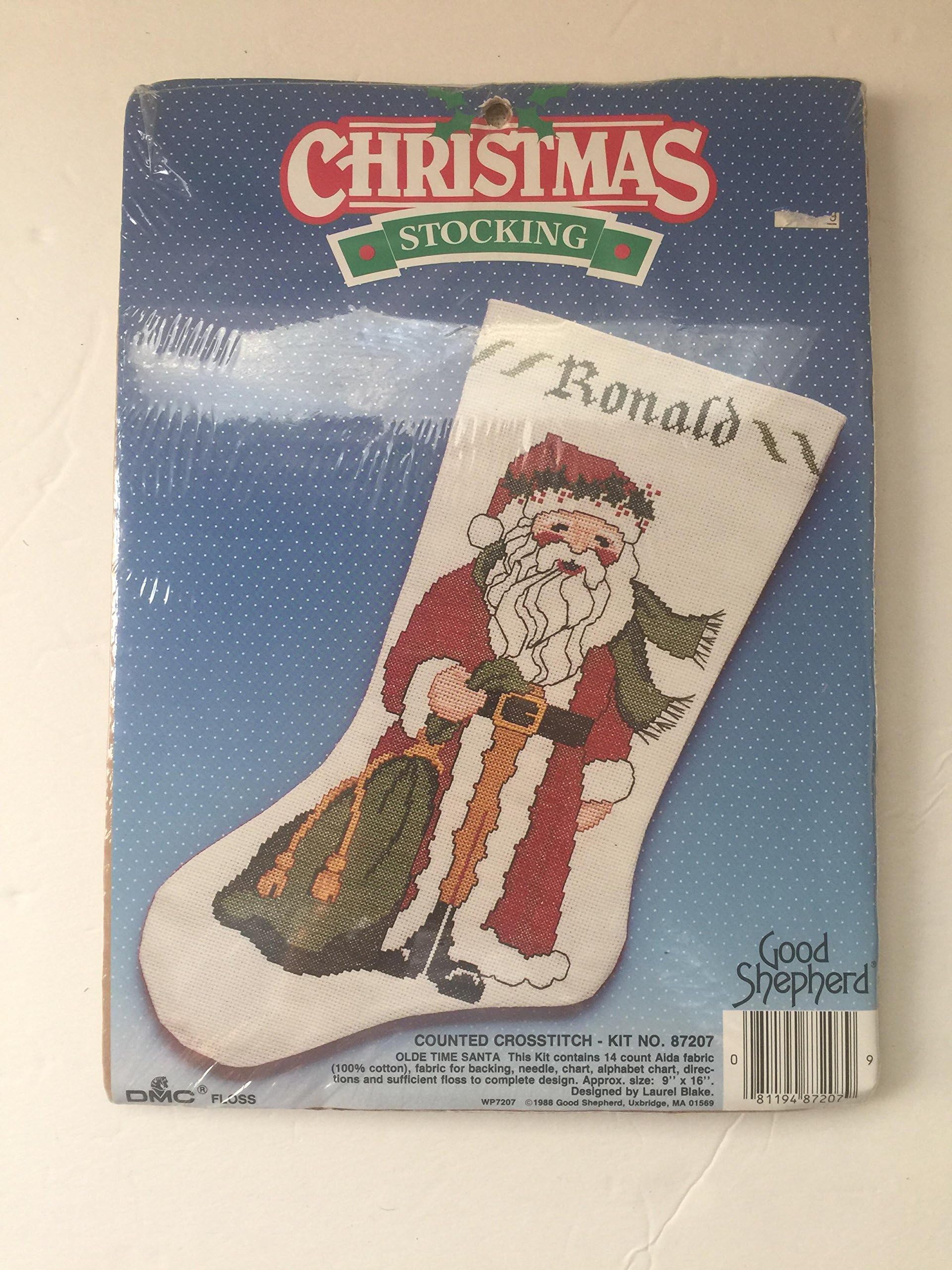 Olde Time Santa - Good Shepherd Cross Stitch Christmas Stocking Kit 87207