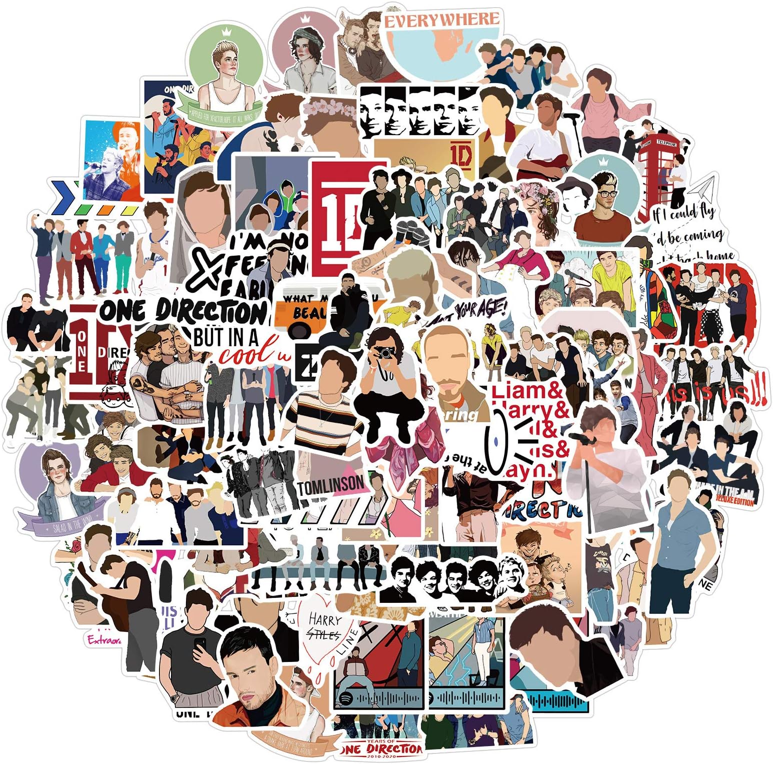 Band Sticker 100pcs Cool Singer Stickers for Computers Laptop Skateboard Stickers for Kids Teens Adults Laptop Skateboard Guitar Luggage Vinyl Decal Stickers