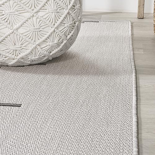 Miniatura 7 de JONATHAN Y Alfombra de área para interiores y exteriores, 4 x 6 pies, color gris claronegro, Vinales para patio trasero, patio, porche, fácil de