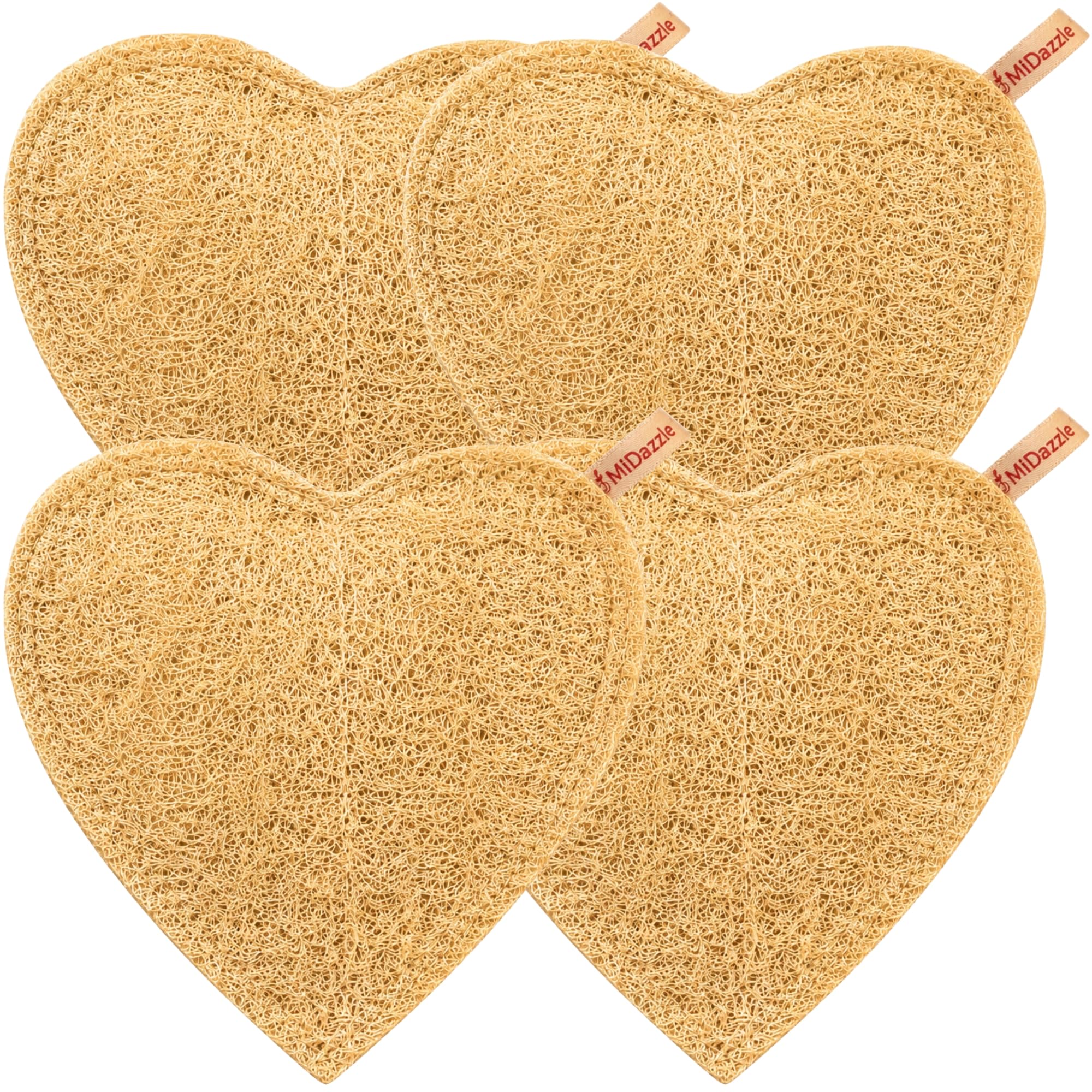 Midazzle 100% Natural Body Scrubber Loofah, Pack of 3