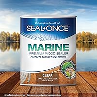Vista 6 de Seal-Once 7614, impermeabilizante total de madera blanco marinero, lata de 1 galón