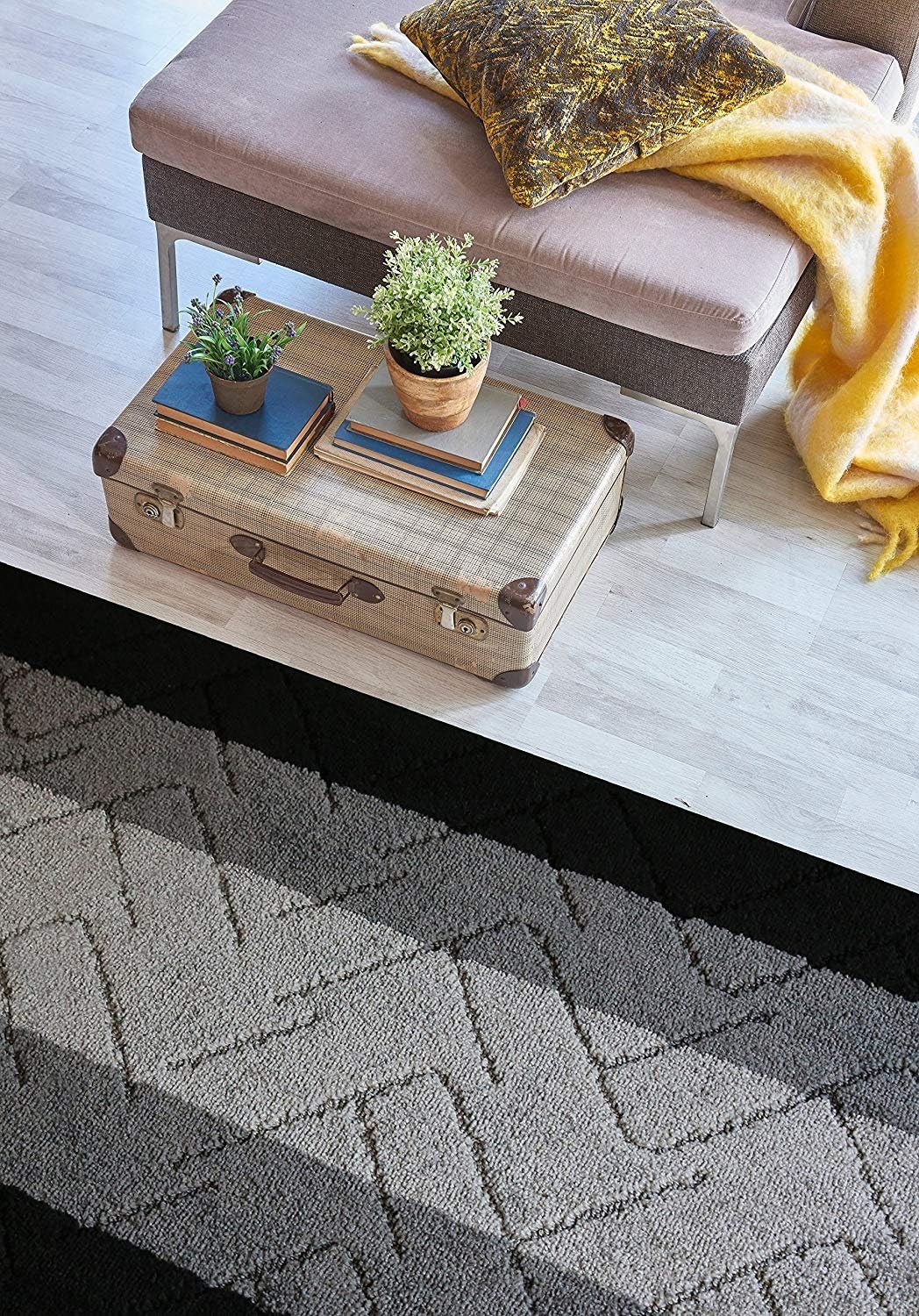 Custom Size Hallway Runner Rug Grey Color 31 inch Wide Select Your Length Non-Slip (Skid Resistance) Rubber Backing 7 feet x 31 inch