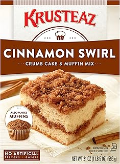 Krusteaz Crumb Cake Mix, Cinnamon Swirl, 21 oz