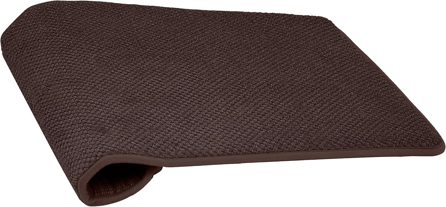 Amazon Basics Textured Memory Foam Bath Mat - Large, Brown