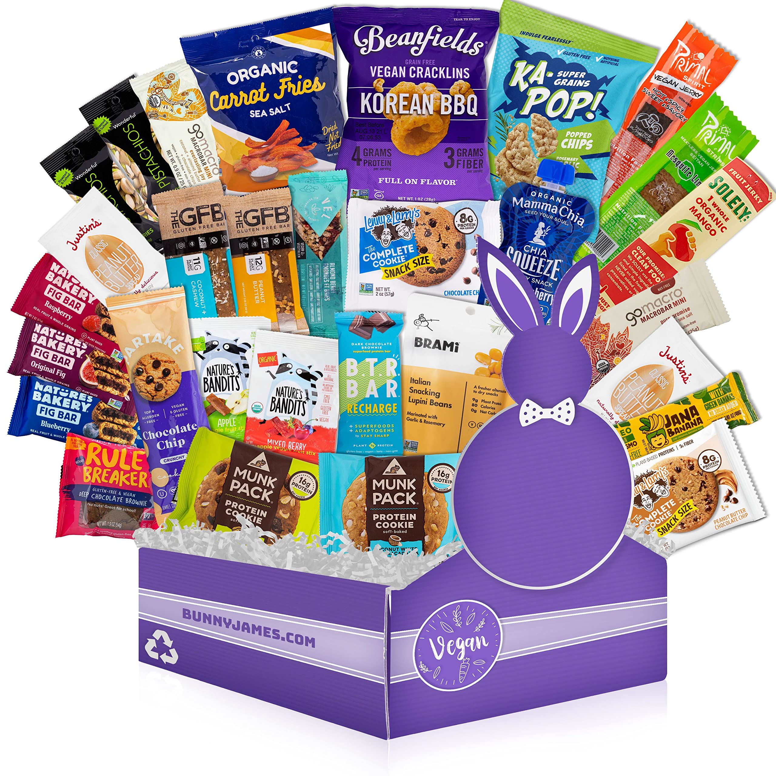 Deluxe Vegan Protein Snacks Box Mix of Healthy Vegan Protein Bars