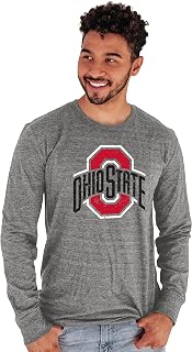 Blue 84 NCAA Mens Tri-Blend Long Sleeve T-Shirt Vintage Icon