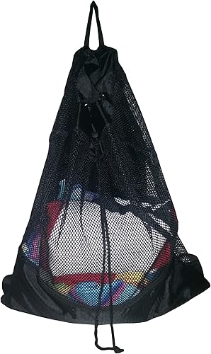 Miniatura 4 de Mochila XL Carry All Mesh Beach Bag con cordón y bolsillo exterior con cremallera
