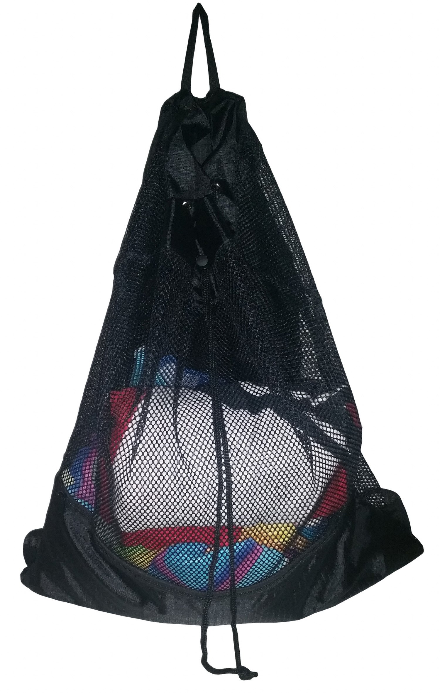 Mochila XL de Malla con cordón y Bolsillo Exterior con Cierre