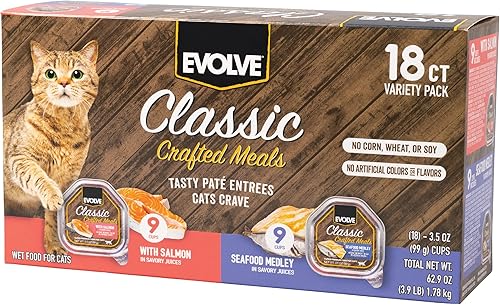 Miniatura 9 de Evolve Estofado de pavo sin granos con verduras en salsa de comida húmeda para gatos  3 oz - 24 unidades