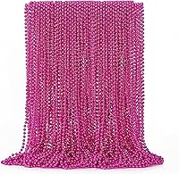 Vista 28 de 50 PCS Collares de Cuentas de Mardi Gras, Metálicos 10 Tipos de Collares de Cuentas Recuerdos de Fiesta, Collar de Mardi Gras de 33", Accesorios